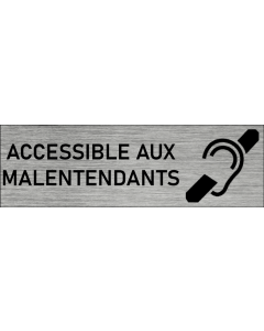 Plaque de porte Accessible aux malentendants