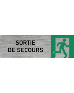 Plaque de porte sortie de secours