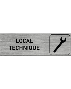 Plaque de porte local technique