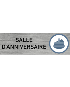 Plaque de porte Salle d'anniversaire