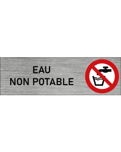 Plaque de porte Eau non potable