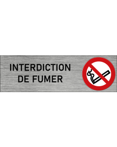 Plaque de porte Interdiction de fumer
