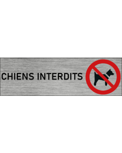 Plaque de porte Chiens interdits