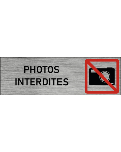 Plaque de porte Photos interdites