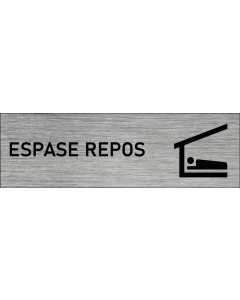 Plaque de porte Espace repos