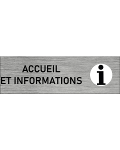 Plaque de porte Accueil et informations