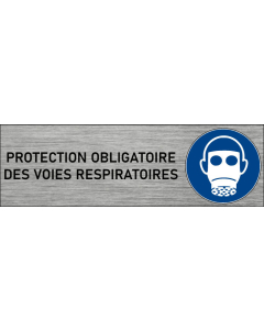 Plaque de porte Protection obligatoire des voies respiratoires