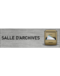 Plaque de porte Salle d'archives