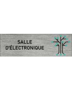 Plaque de porte Salle d'électronique