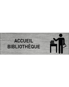 Plaque de porte Accueil bibliothèque