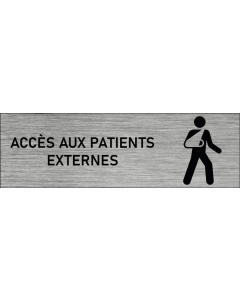 Plaque de porte Accès aux patients externes