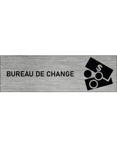 Plaque de porte Bureau de change
