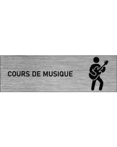 Plaque de porte Cours de musique