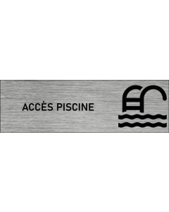 Plaque de porte Accès piscine 2