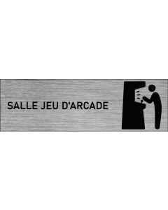 Plaque de porte Salle jeu d'arcade