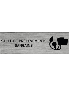 Plaque de porte Salle de prélèvements sanguins