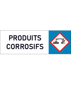 "Plaque de Sécurité produits corrosives – Signalétique de Danger Corrosif avec Symbole Clair et Préventif"