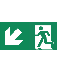 Pictogramme Sortie de secours en bas à gauche