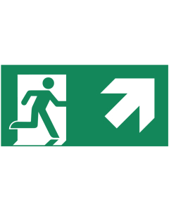Pictogramme Sortie de secours en haut à droite