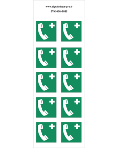 Panneau Téléphone d'urgence 10N