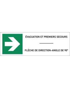 Panneau Flèche de direction angle-de 90