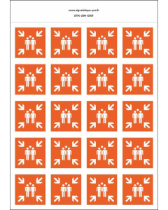 Panneau Point-de-rassemblement-après-évacuation orange 20N 
