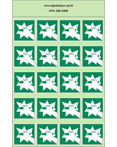 Autocollants photoluminescents Casser pour obtenir l'accès 20Ph