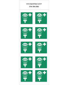 Panneau Équipement de rinçage des yeux 10N 
