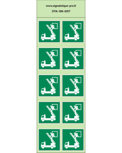 Autocollants photoluminescents Fenêtre de secours 10Ph