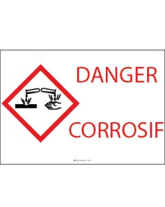 "Pictogramme Corrosif de Sécurité: Signalisation Conforme et Haute Visibilité pour Risques Chimiques"