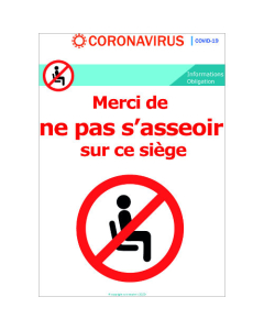 Interdiction de s'asseoir sur cette chaise
