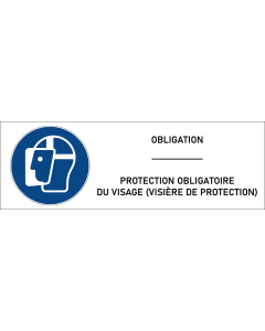 Panneau Protection obligatoire du visage (visière-de-protection)