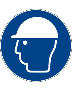 Pictogramme casque de protection obligatoire