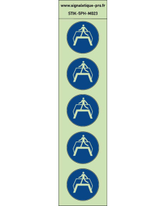 Autocollants photoluminescents Utiliser la passerelle 5Ph