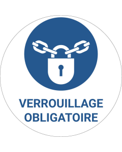 Panneau pictogramme Verrouillage obligatoire