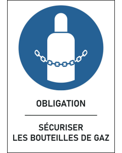 Panneau Sécuriser les bouteilles de gaz