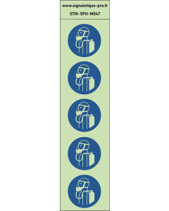 Autocollants photoluminescents Utiliser l'appareil respiratoire autonome 5Ph