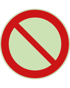 Panneau d’interdiction générale photoluminescent