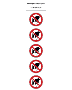 Panneau Ne pas mettre la main 5N
