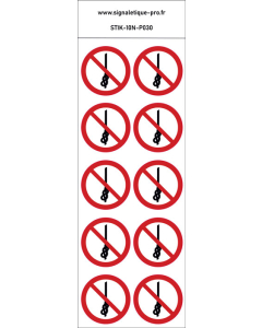 Panneau Ne pas faire de nœuds avec la corde 10N

