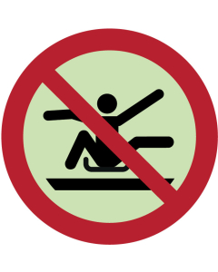  Panneau  Ne pas s’étirer hors de la luge photoluminescent