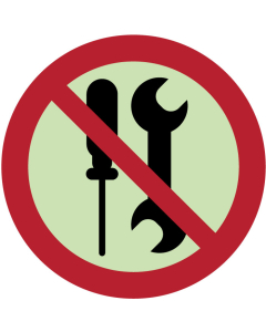  Panneau Maintenance par l’utilisateur interdite photoluminescent