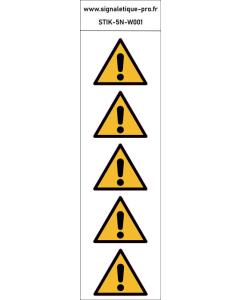 Autocollants Danger général 5N