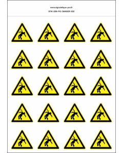 Panneau Autocollants Danger électrocution – 20N