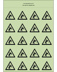 Panneau Autocollants photoluminescents Danger électrocution – 20Ph