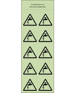 Panneau Autocollants photoluminescents Fuite électrique – 10Ph