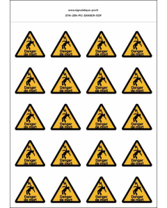 
Panneau Autocollants Danger de mort par électrocution – 20N