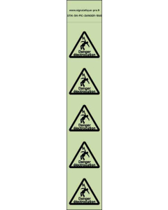 Panneau Autocollants photoluminescents Danger électrocution –  5Ph
