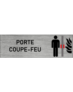 Plaque de porte coupe-feu