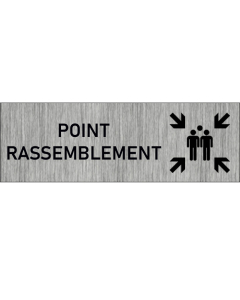 Plaque point de rassemblement rectangle aluminium
